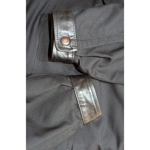 VTG One Hundred % Bijan! Cashmere & Silk Reversible Short Jacket w/ Leather Trim